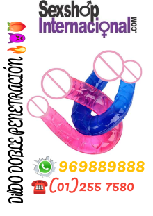 DILDO DOBLE PENETRACION-PAREJAS-EROTICAS-DE SILICONA-REALISTICO-SEXSHOP LIMA 971890151 